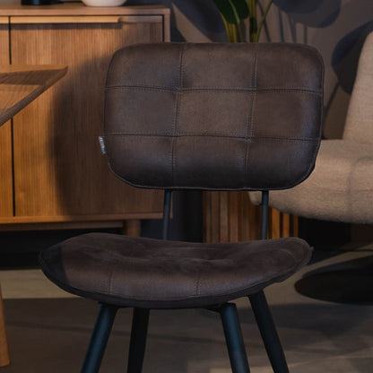 Eetkamerstoel Gus | Antraciet Microvezel