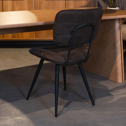 Eetkamerstoel Gus | Antraciet Microvezel