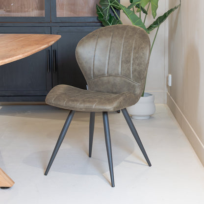 Eetkamerstoel Magic | Softyl Olive | Magazijn leegverkoop