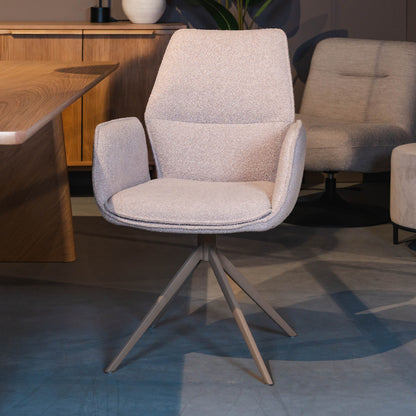 Eetkamerstoel Mellow | Naturel Bouclé