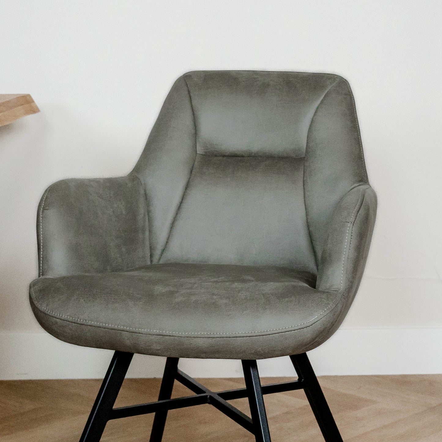 Eetkamerstoel Nelson | Grijs Microvezel