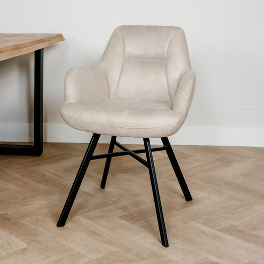 Eetkamerstoel Nelson | Toffee Microvezel