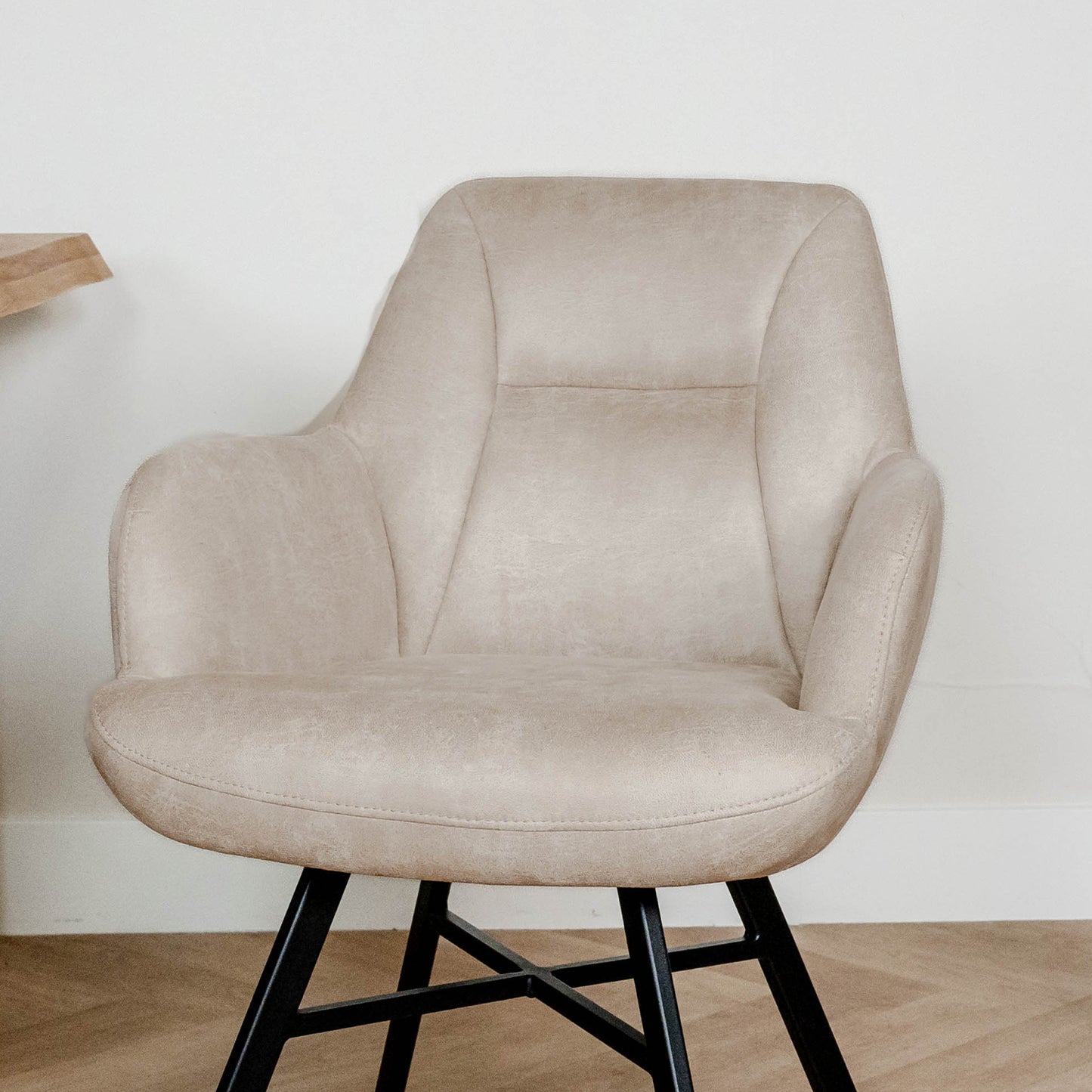 Eetkamerstoel Nelson | Toffee Microvezel