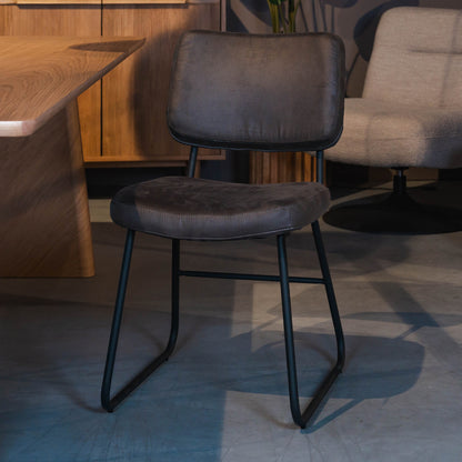 Eetkamerstoel Noah | Antraciet Micro Suède