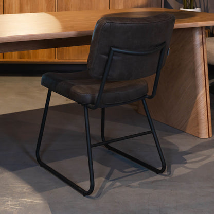 Eetkamerstoel Noah | Antraciet Micro Suède