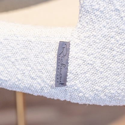 Eetkamerstoel Odessa | Wit Bouclé | Brandvertragend