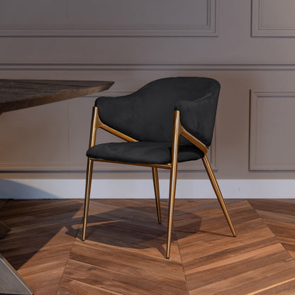 Eetkamerstoel Gwen | Antraciet Velvet | Brandvertragend