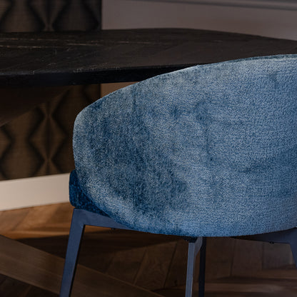 Eetkamerstoel Amphara | Blue Chenille