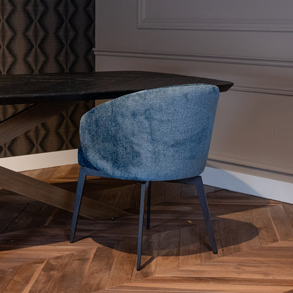 Eetkamerstoel Amphara | Blue Chenille
