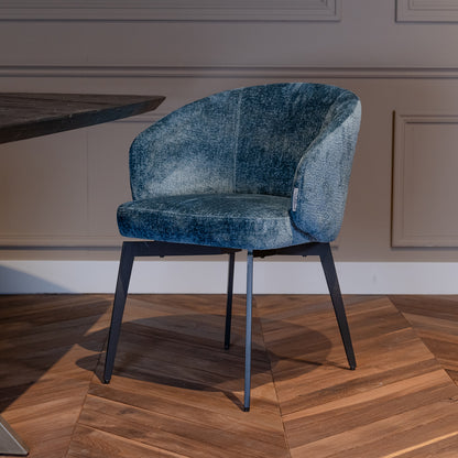 Eetkamerstoel Amphara | Blue Chenille