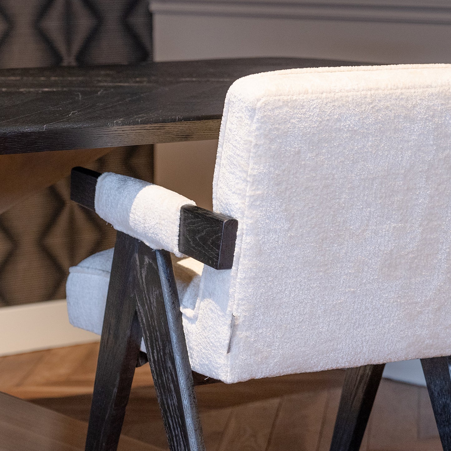 Eetkamerstoel Cooper | White Chenille