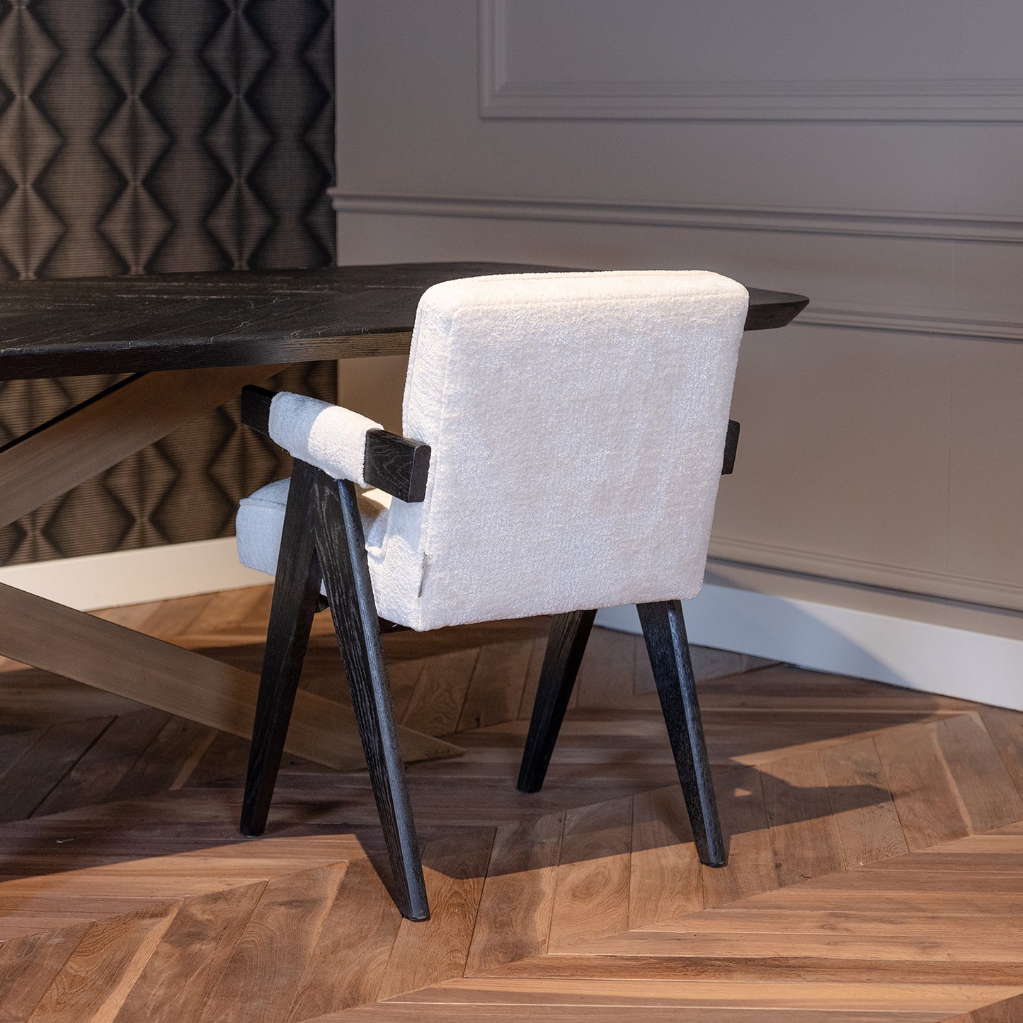 Eetkamerstoel Cooper | White Chenille