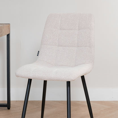 Eetkamerstoel Tess | Bouclé Naturel