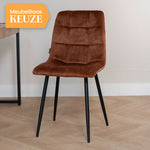 Eetkamerstoel Tess | Velvet Rust