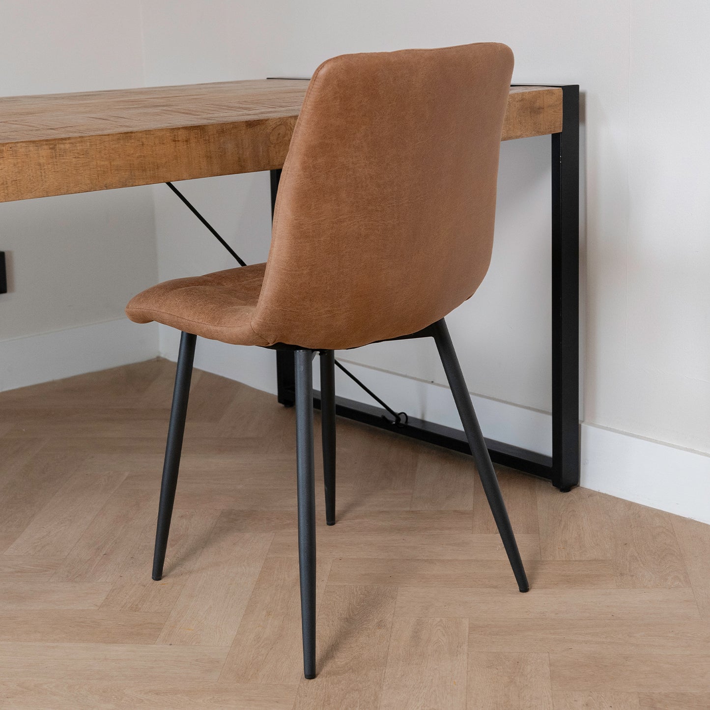 Eetkamerstoel Tess | Micro Suède Cognac