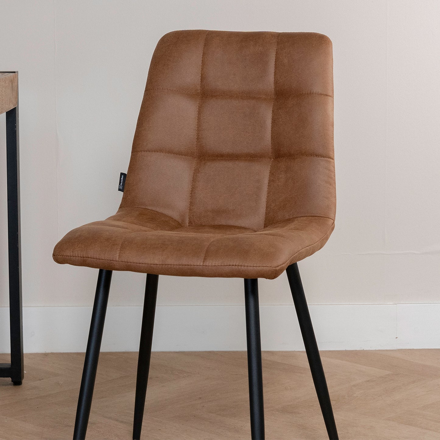 Eetkamerstoel Tess | Micro Suède Cognac