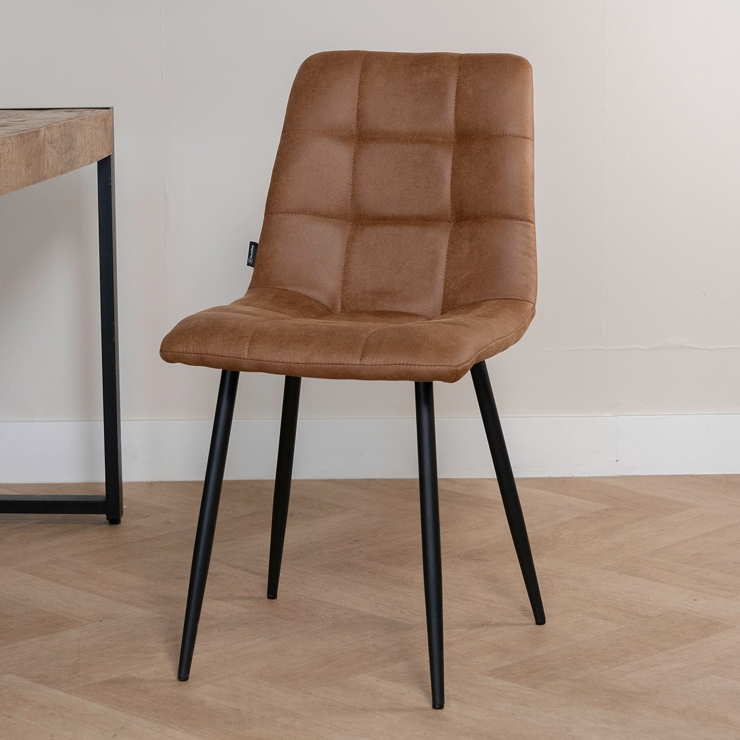 Eetkamerstoel Tess | Micro Suède Cognac