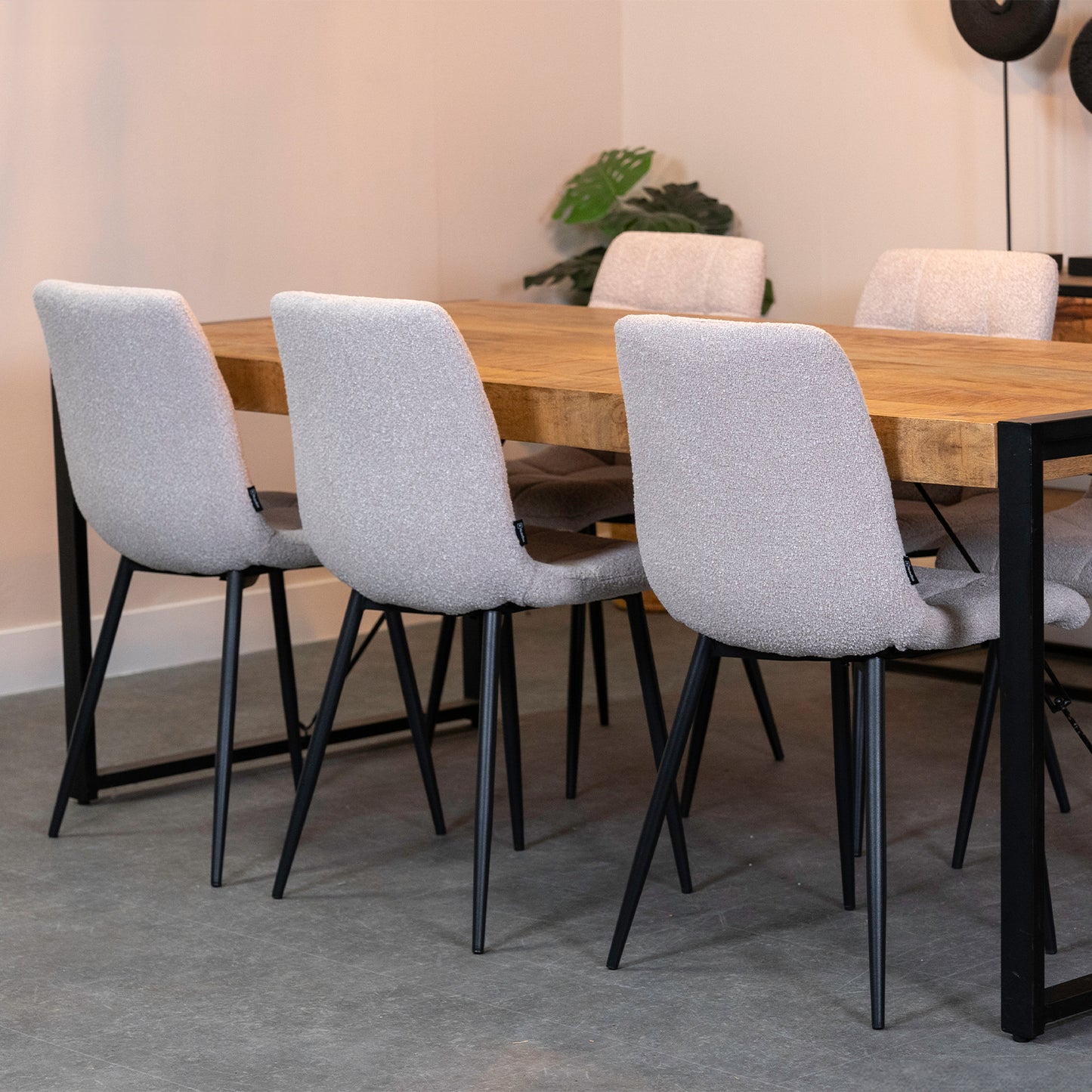 Eetkamerstoel Tess | Bouclé Naturel