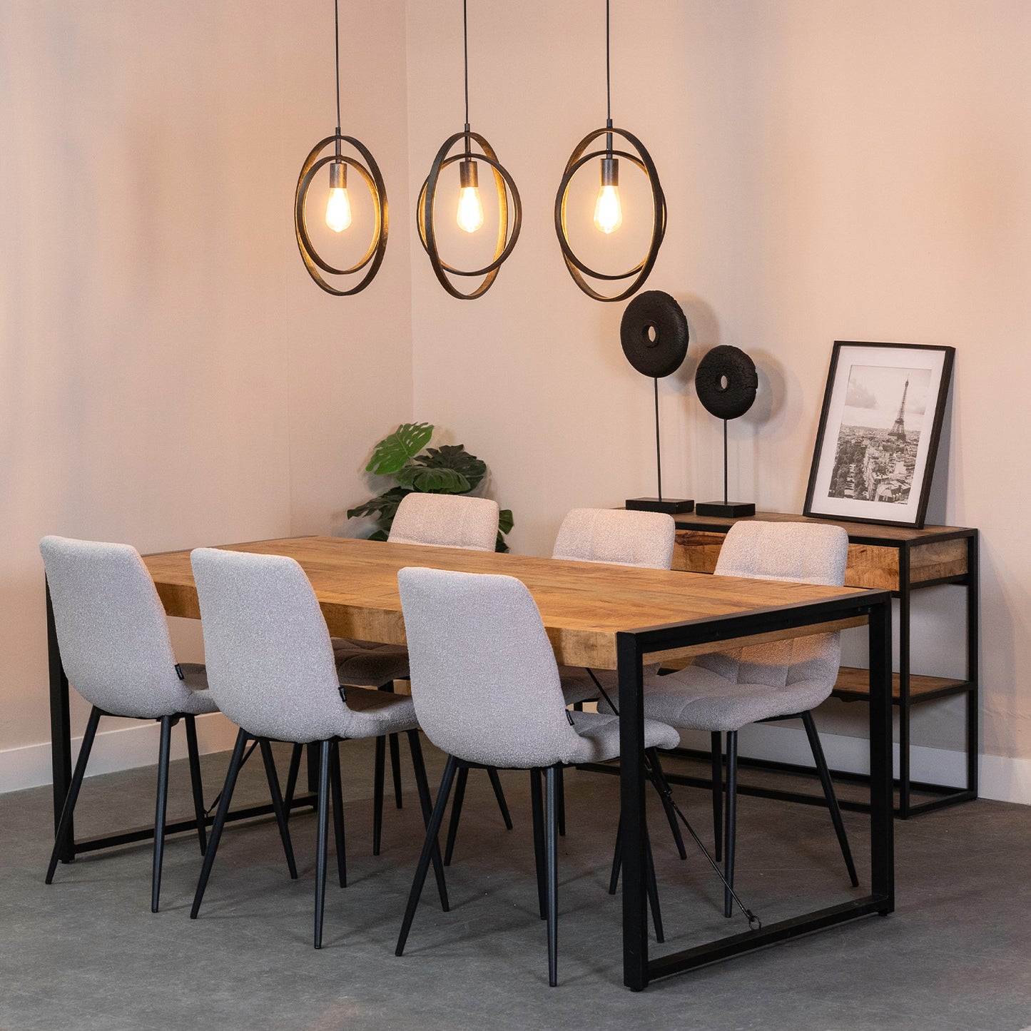 Eetkamerstoel Tess | Bouclé Naturel