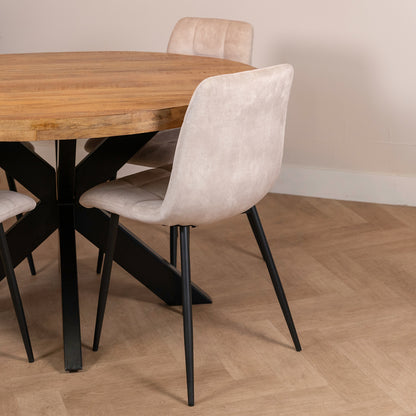 Eetkamerstoel Tess | Velvet Beige