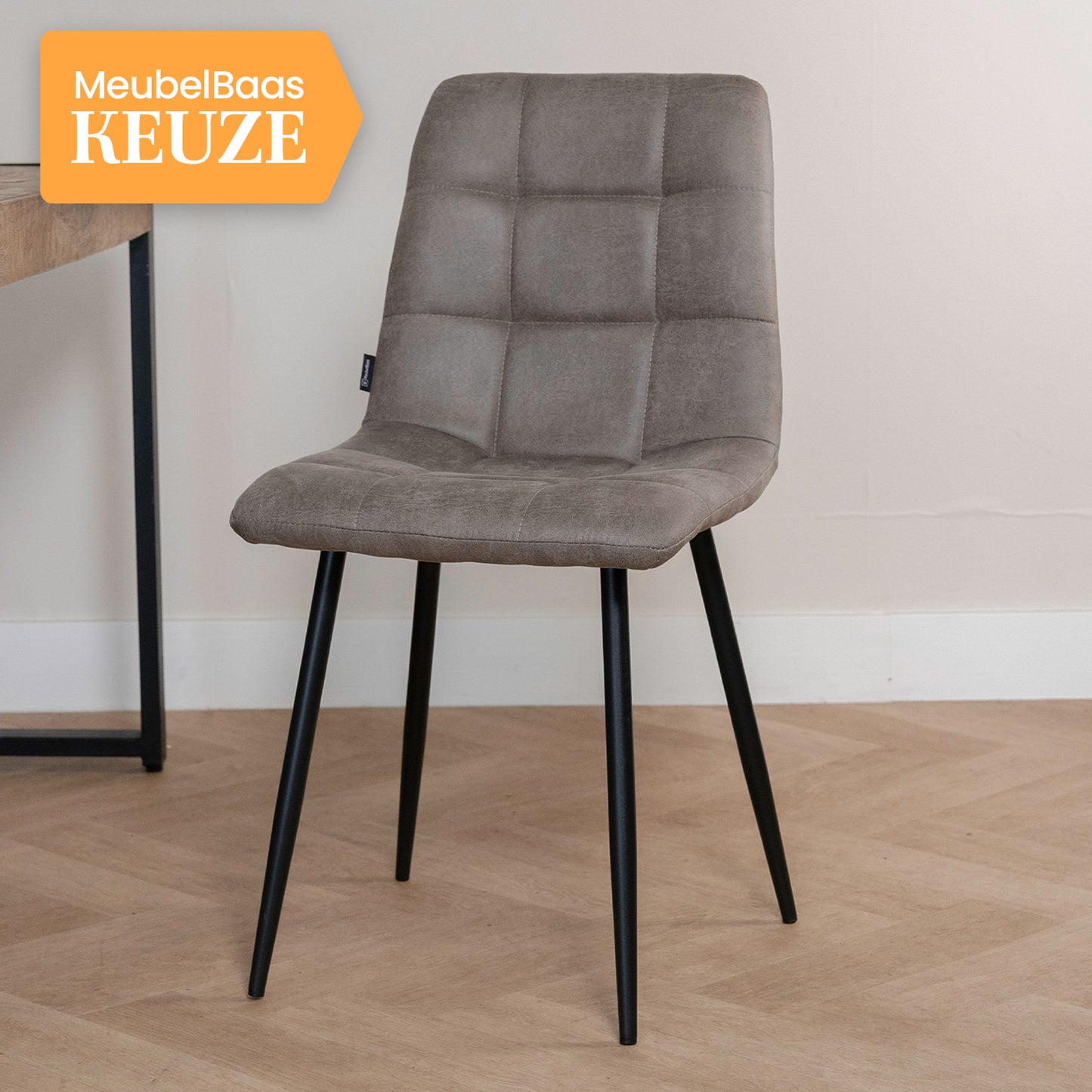 Eetkamerstoel Tess | Micro Suède Taupe