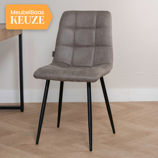 Eetkamerstoel Tess | Micro Suède Taupe