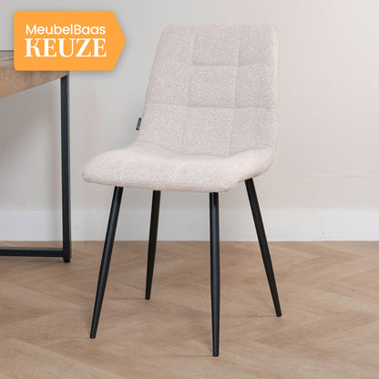 Eetkamerstoel Tess | Bouclé Naturel