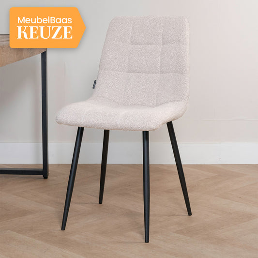 Eetkamerstoel Tess | Bouclé Naturel