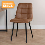 Eetkamerstoel Tess | Micro Suède Cognac