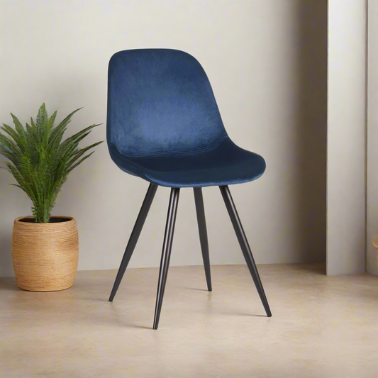 Eetkamerstoel Capri | Blauw Velvet