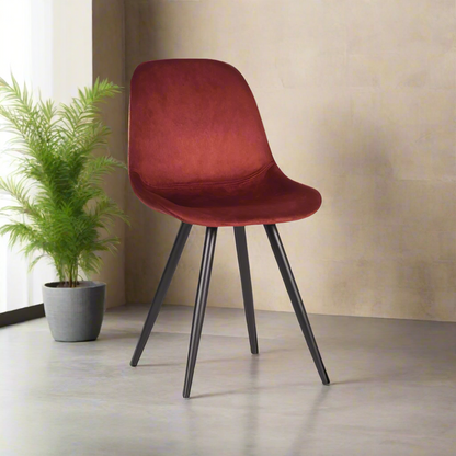 Eetkamerstoel Capri | Rood Velvet