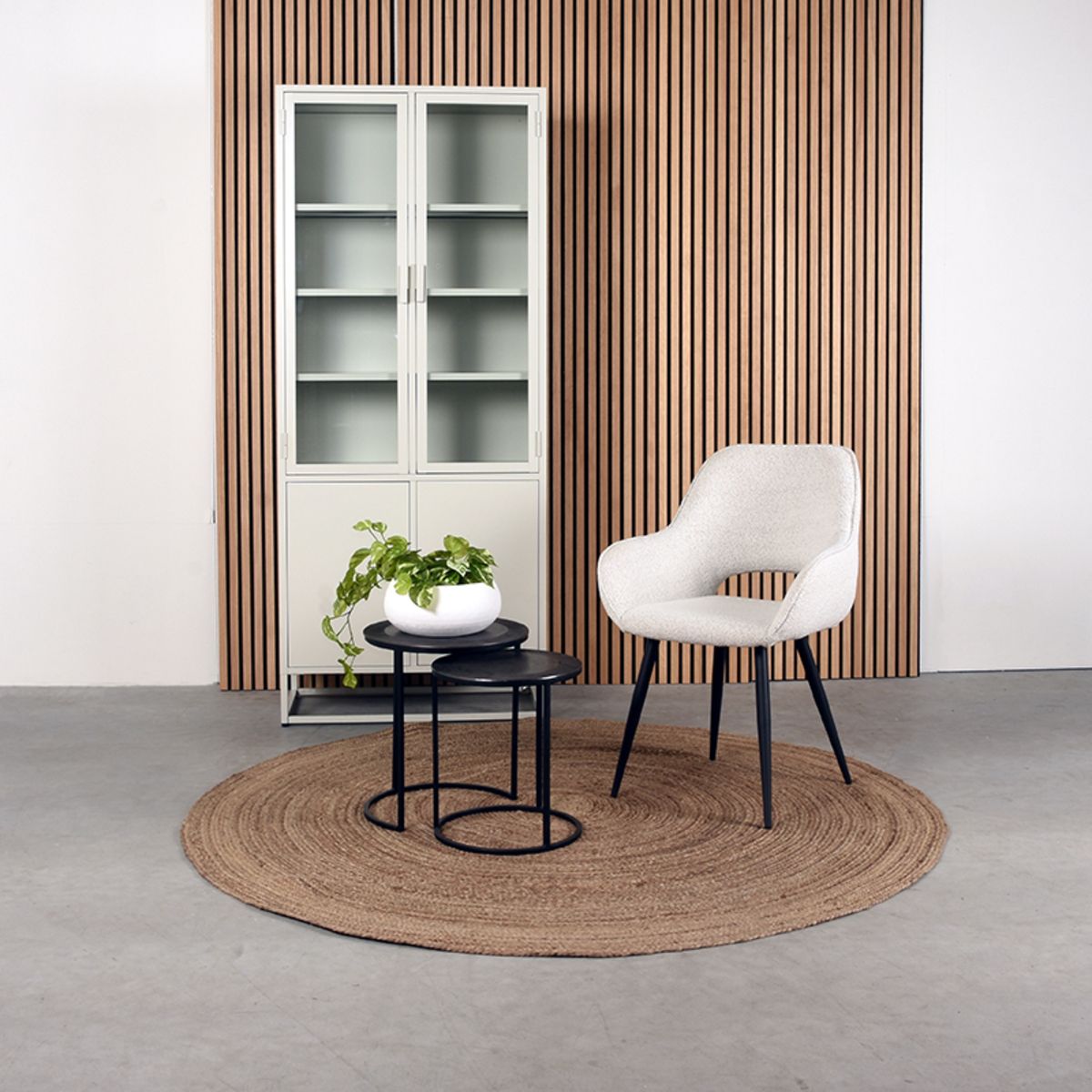 Eetkamerstoel Fer | Ecru Bouclé