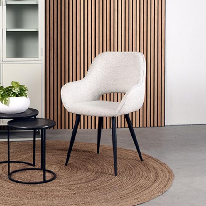 Eetkamerstoel Fer | Ecru Bouclé