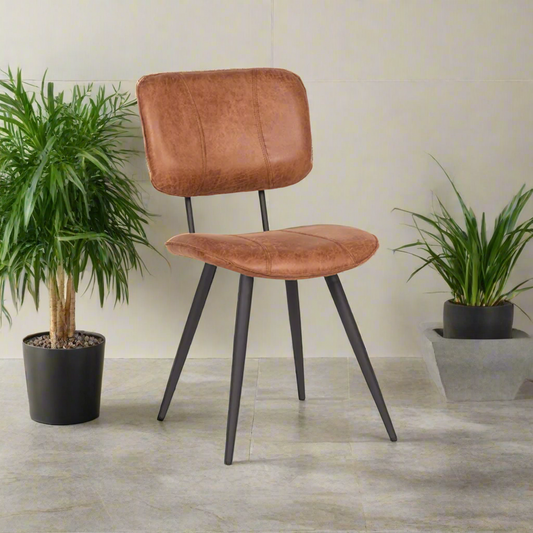 Eetkamerstoel Fos | Bruin Leer