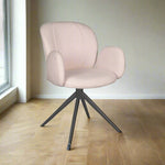 Eetkamerstoel Kimball | Naturel Bouclé | Zwart Onderstel