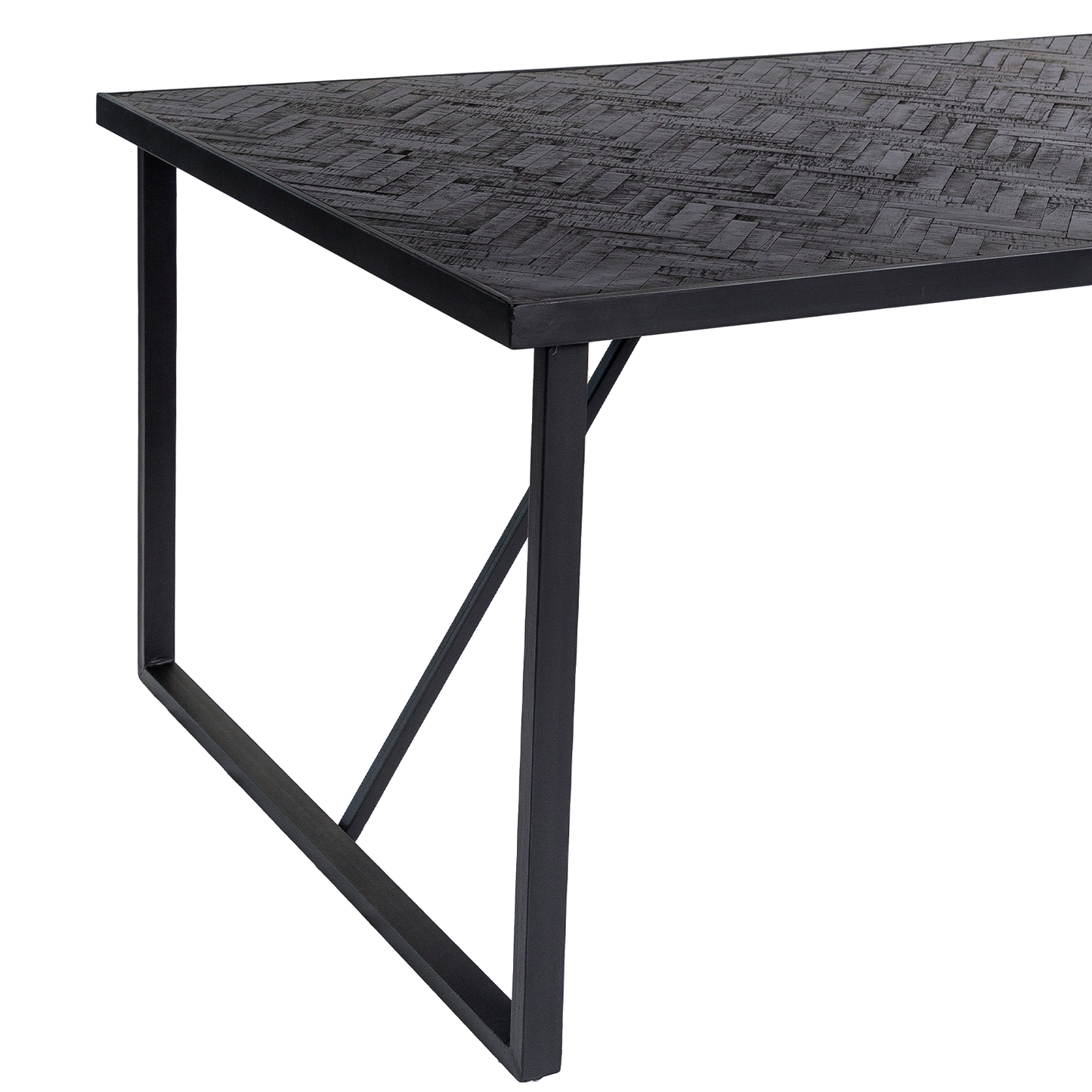 Eetkamertafel Foxton | Zwart Teak