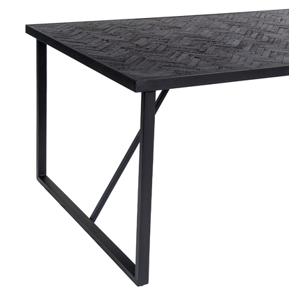 Eetkamertafel Foxton | Zwart Teak