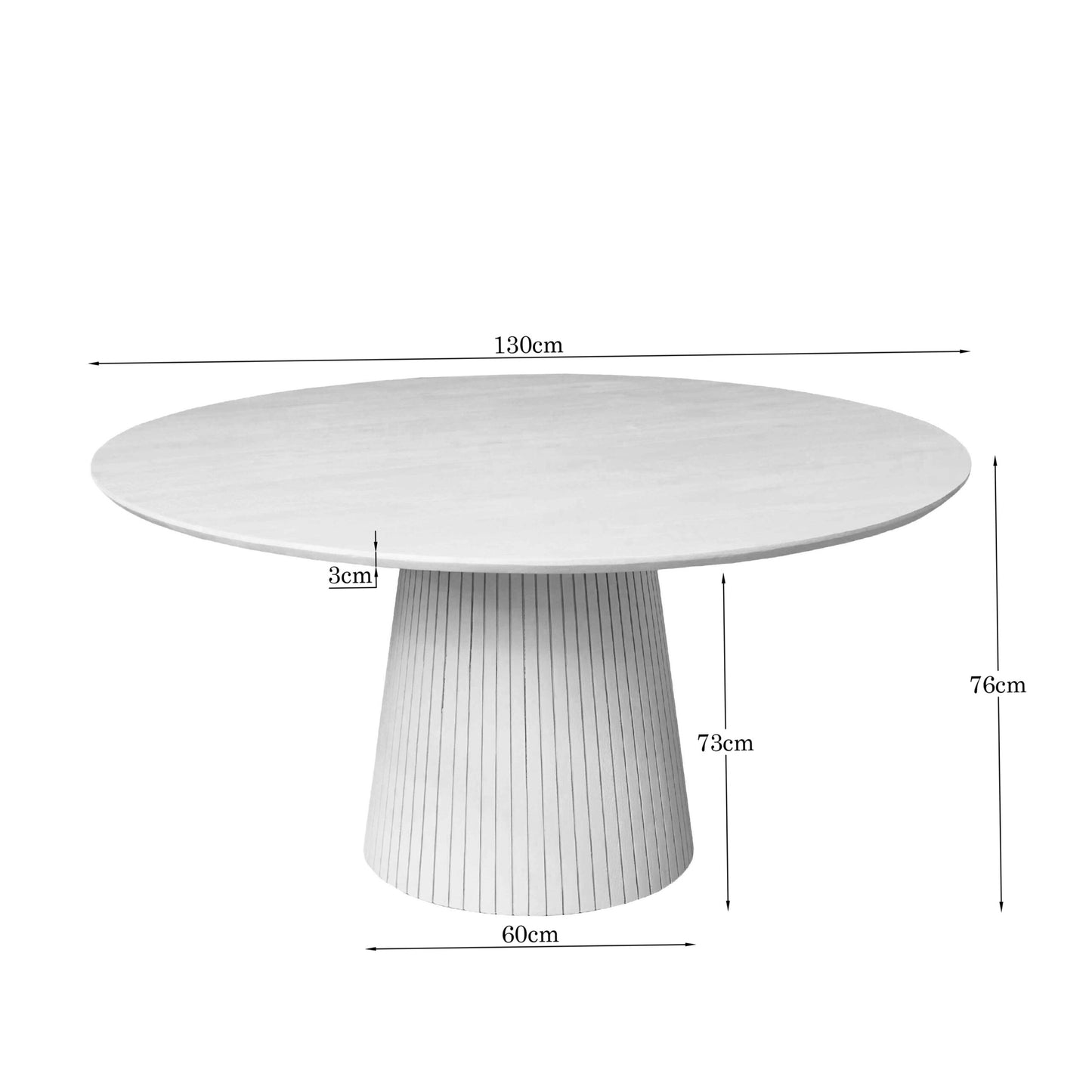 Eettafel Solana | Rond | Bruin