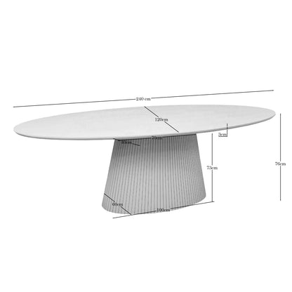 Eettafel Solana | Deens Ovaal | Bruin