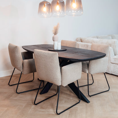 Eettafel Floor | Deens Ovaal | Zwart