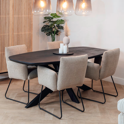Eettafel Floor | Deens Ovaal | Zwart