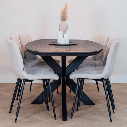 Eettafel Floor | Deens Ovaal | Zwart