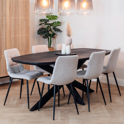 Eettafel Floor | Deens Ovaal | Zwart