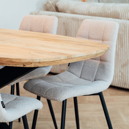 Eettafel Floor | Deens Ovaal | Naturel Mango