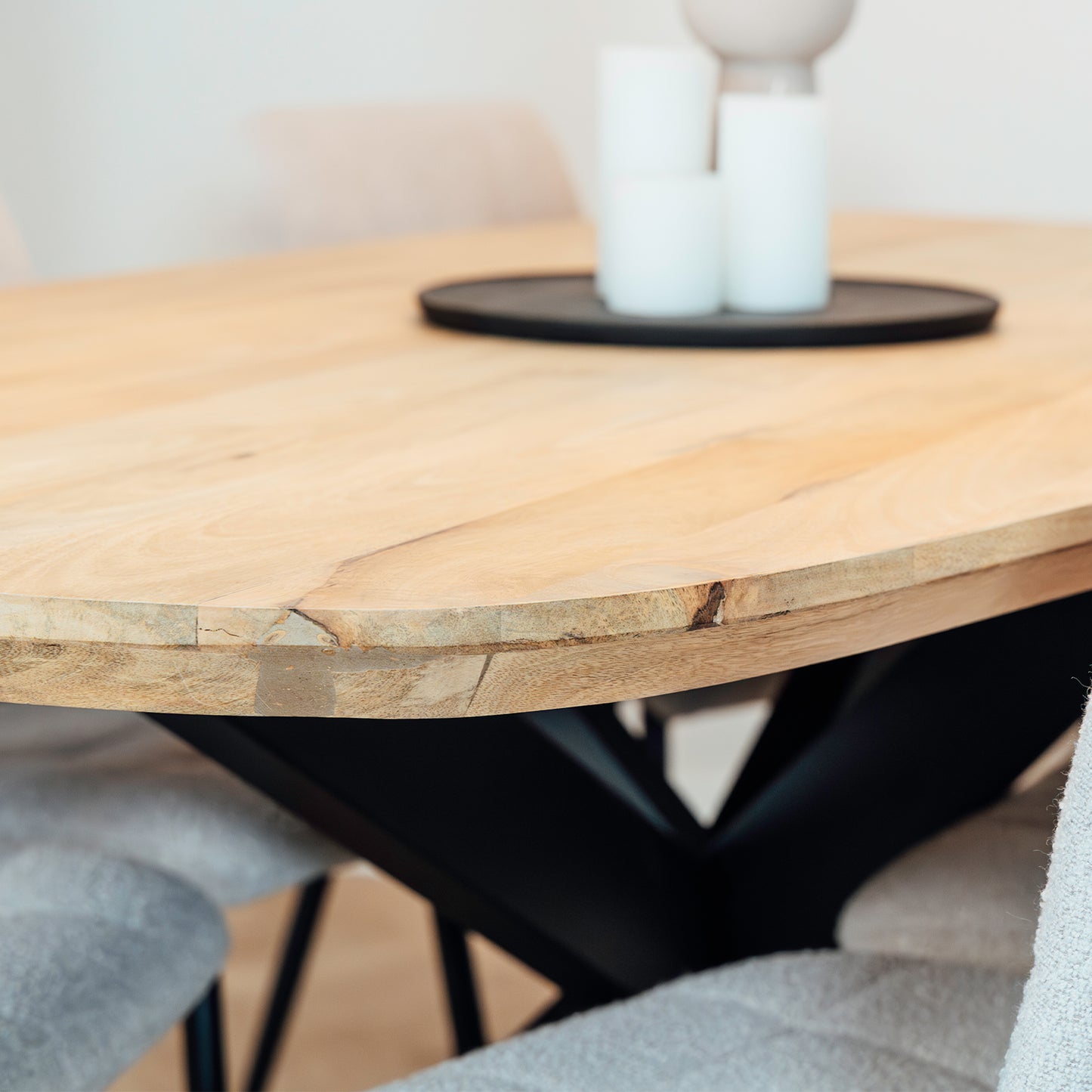 Eettafel Floor | Deens Ovaal | Naturel Mango