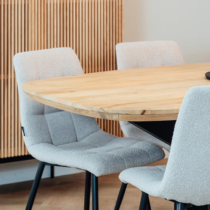 Eettafel Floor | Deens Ovaal | Naturel Mango