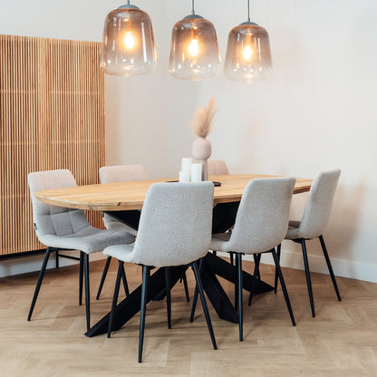 Eettafel Floor | Deens Ovaal | Naturel Mango