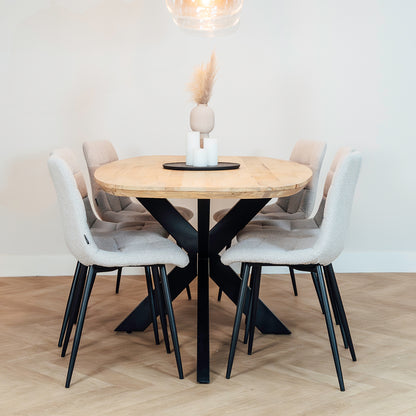 Eettafel Floor | Deens Ovaal | Naturel Mango