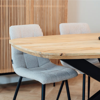 Eettafel Floor | Deens Ovaal | Naturel Mango