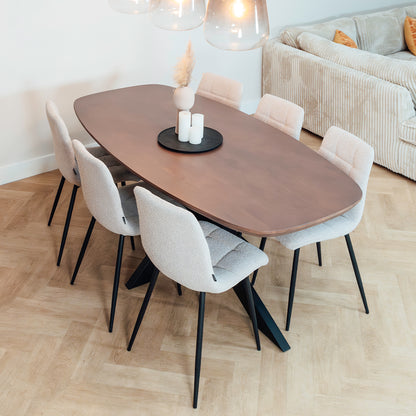 Eettafel Floor | Deens Ovaal | Walnoot